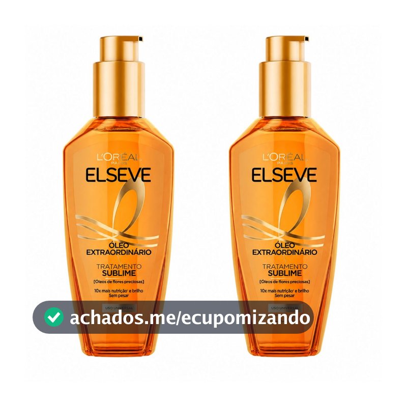 Kit 2 Óleos Extraordinário Elseve 100ml Nutrição Profunda e Anti-Frizz