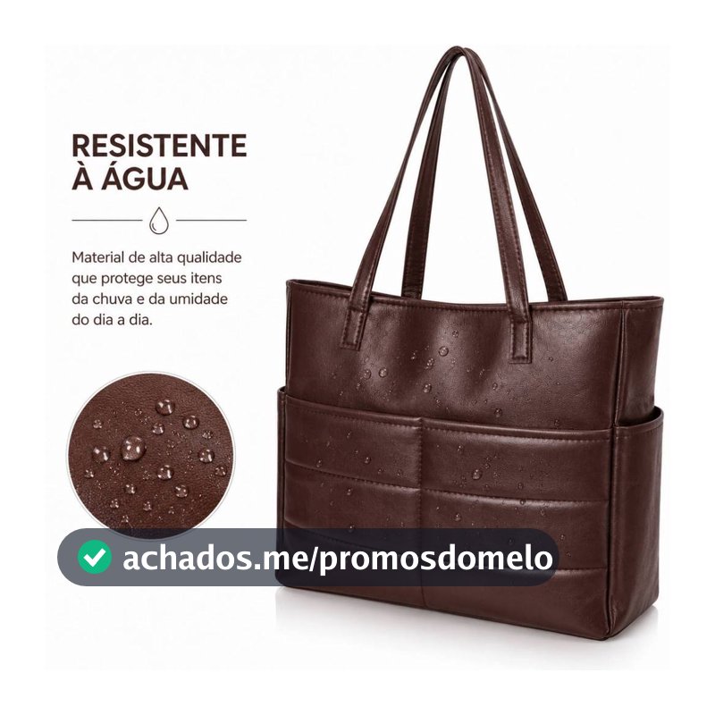 Bolsa Feminina Grande de Ombro Tote Alça Reforçada para Trabalho Elegante Cabe Notebook Faculdade