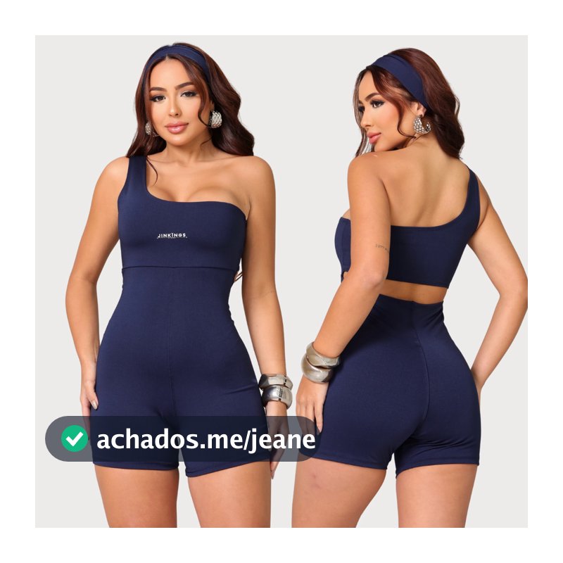 Macaquinho Alça Única- Curto, Esportivo, Academia, treino, Musculação, Feminino, Liso