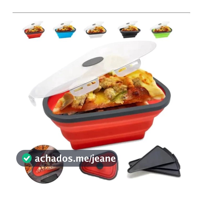 Porta Pizza Multiuso Retrátil Recipiente Expansível para Fatias