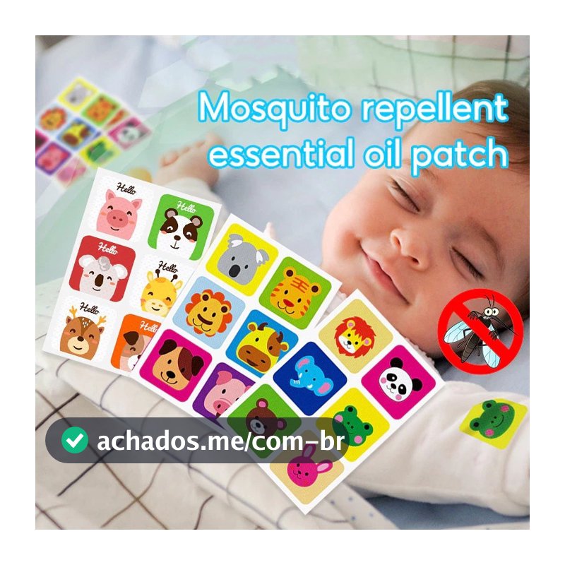 Adesivos Repelentes De Insetos Dos Pces , Remendos Não Tóxicos Do Mosquito Com Desenhos Bonitos Animados , Essencial