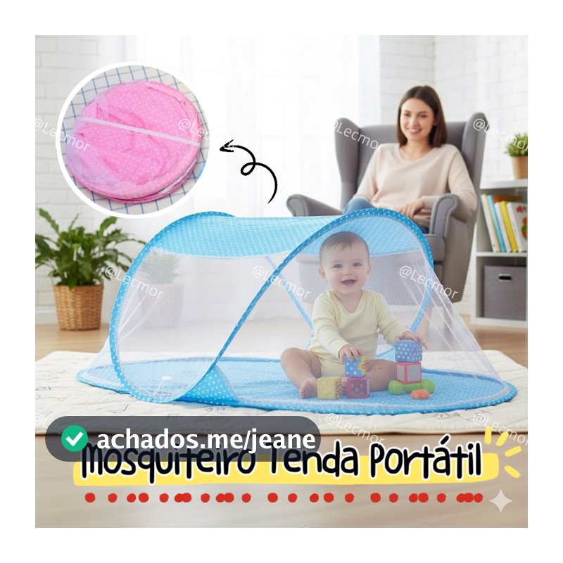 Mosquiteiro Berço Portátil Tenda para Bebê Dobrável com Fundo Cama Portátil de Viagem Proteção Anti Mosquito