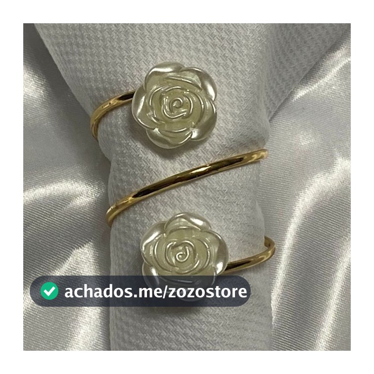 6 ou 12 Porta Guardanapo Argola Mesa Posta Anel Metal com Strass