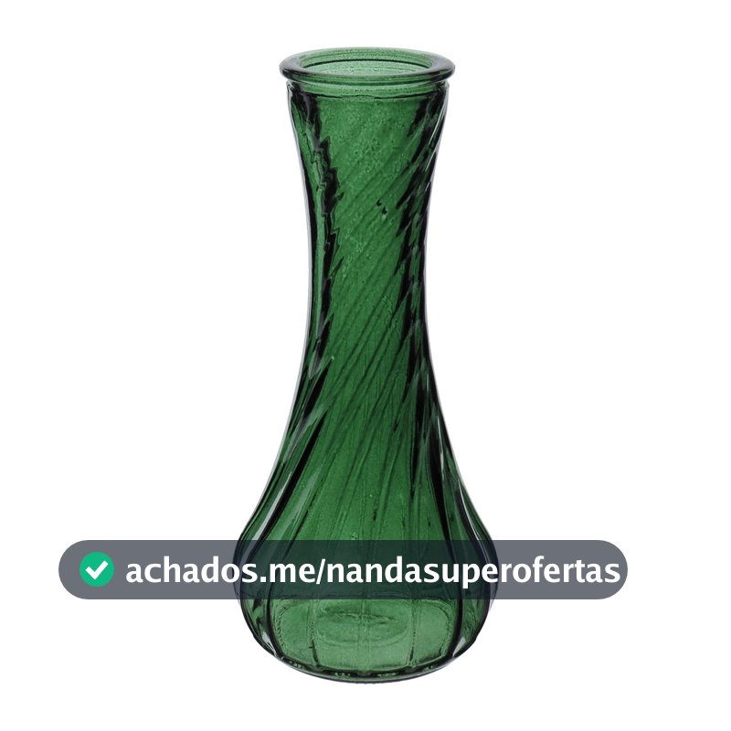 Vaso Decorativo Enfeite Planta Garrafa Vidro 15x7x7cm Verde Flores Suculenta Sala Jardim Casa