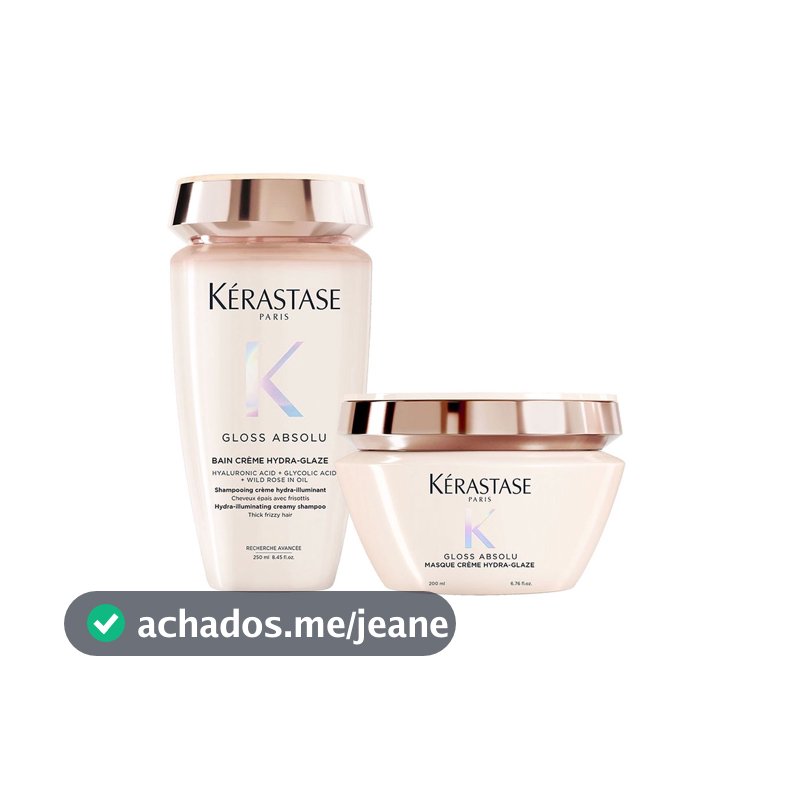 Kit Kérastase Gloss Absolu Crème Hydra-Glaze Shampoo 250ml + Máscara 200ML
