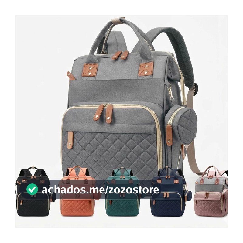 Mochila Bolsa Maternidade Mamãe Bebê Impermeável Porta mamadeira Fralda Creche Escola