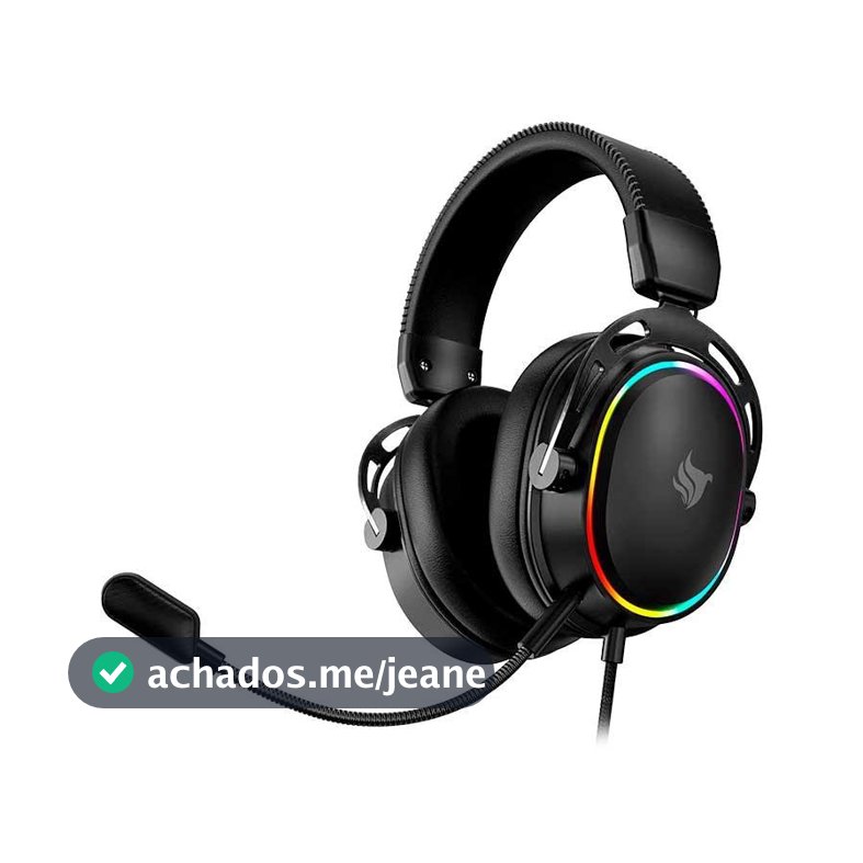 Headset Gamer Pichau Vega, Drivers 50mm, Preto, PCH-VGA-BL01
