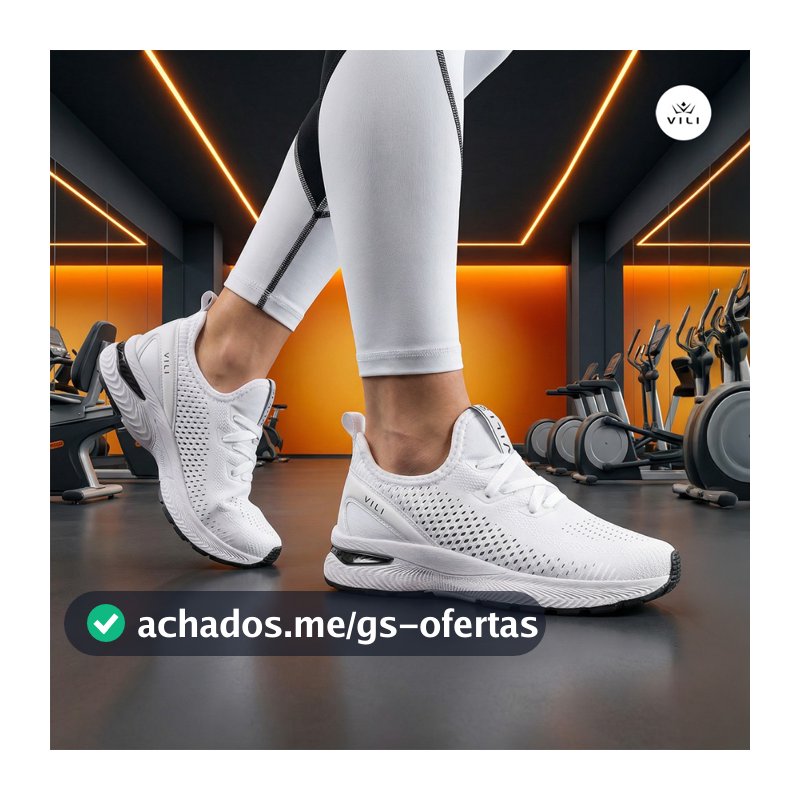 Tênis Feminino Vili Podium Caminhada Academia Branco