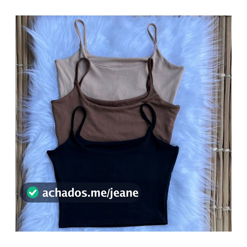 Kit 3 Cropped Feminino  Suplex Blogueira Croped Alça fina Top Academia Simples Verão Praia Férias