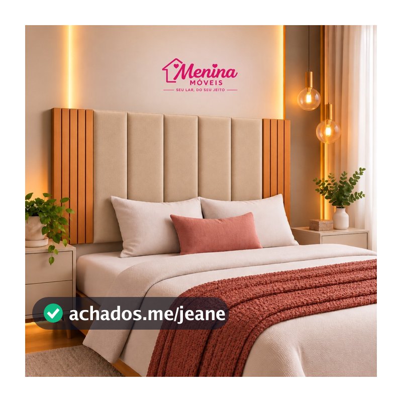 Kit Cabeceira Modular Com Painel Ripado MDF Para Cama Box Casal | Queen | King | Envio Imediato !!