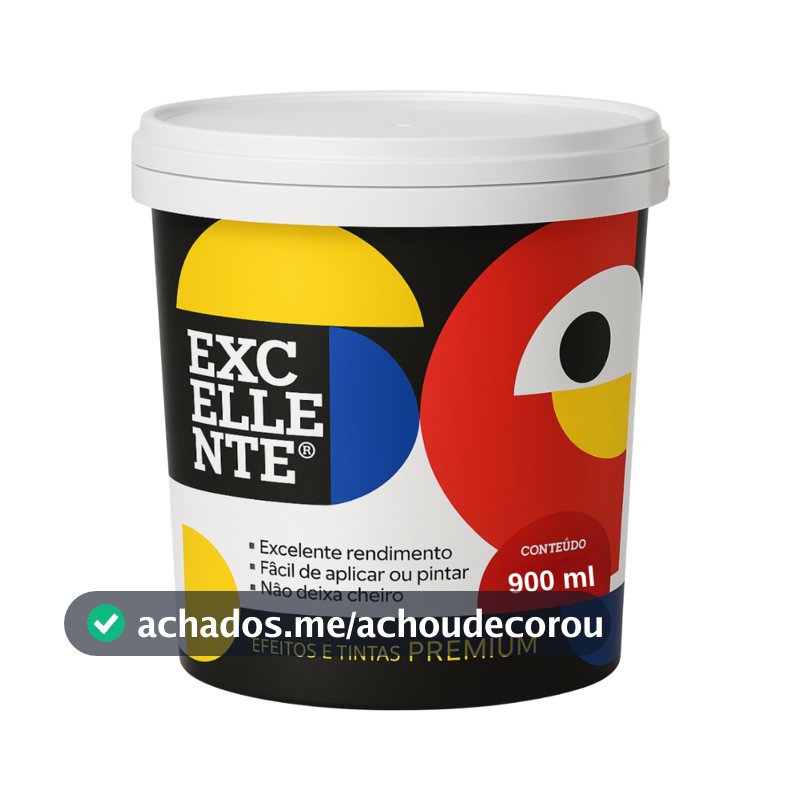 Tinta Acrílica Econômica Fosco Gelo 900ML (Base Água)