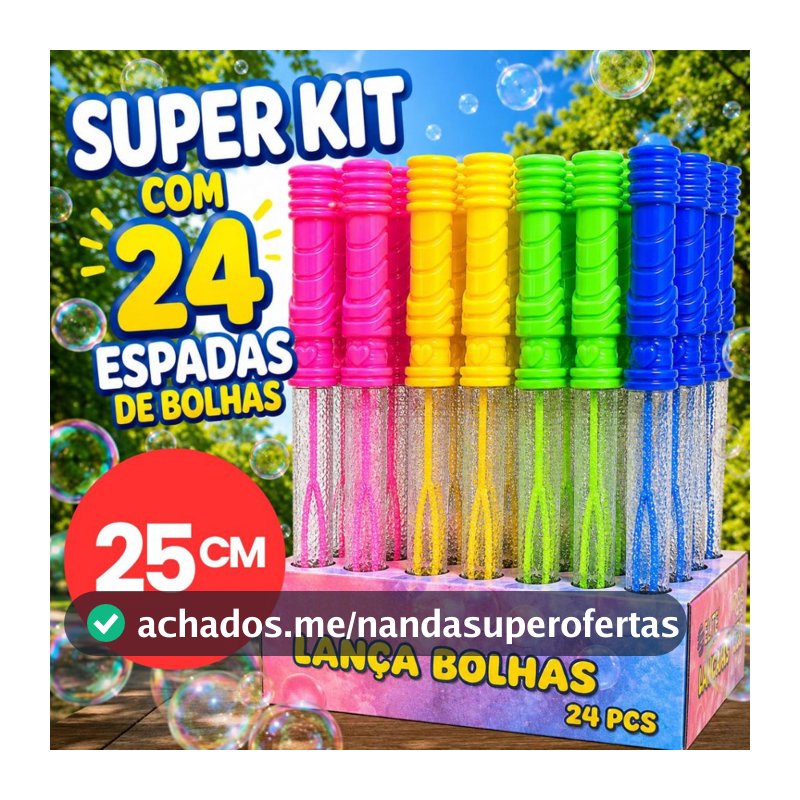 Kit 24 Bolha De Sabão Para kit Festa Lembracinha De Aniversario Infantil Prenda Bolinhas de Sabão Gigante Espada Bolha