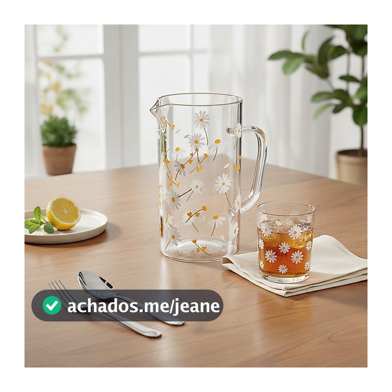 WOLFF - Jarra Sunflower 1,2L Vidro Borossilicato