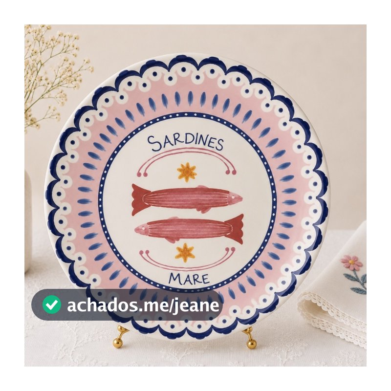 Prato de Sobremesa Cerâmica Alleanza Di Mare 21cm | Estilo Mediterrâneo Decorativo