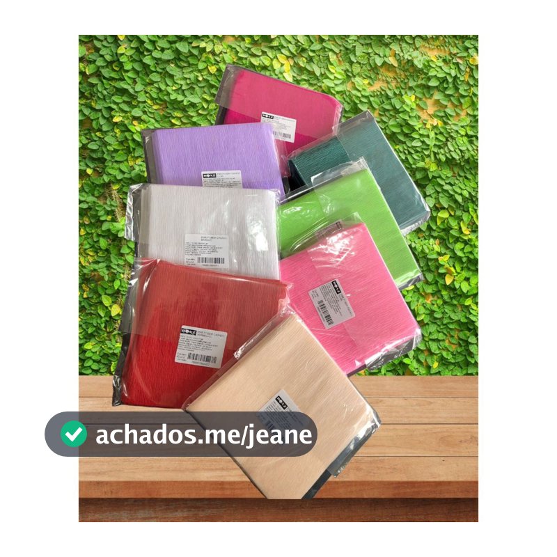Embalagem para bem casado com 40 papéis crepom e 40 celofane