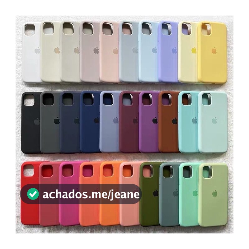 Capa Silicone Colorida Para iPhone X XR XS 11 12 13 14 15 16 17 Pro Max | Linha Premium