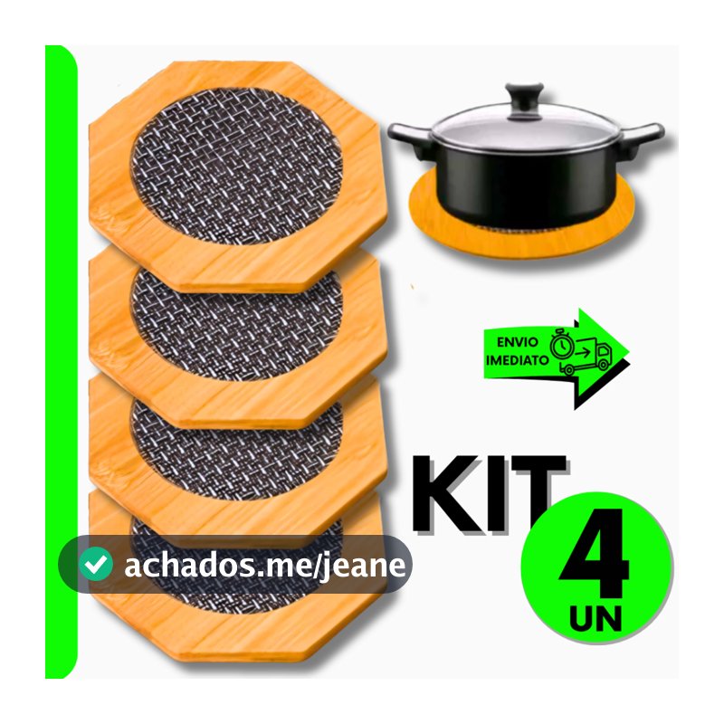 Kit 6/4/2 Unidades  Descanso de Panela em MDF 14,5cm Protetor de Mesa Apoio de Panela - Enviado Formatos Variados