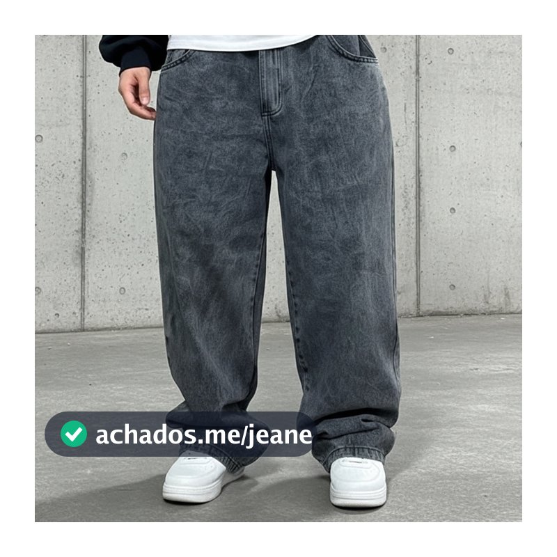 Calça Baggy Masculina Jeans Boca Larga Balão Pants Cân Sk8 Estilosa  Moda Estilo Mandrake TOP 1 Y2K STREETEWEA