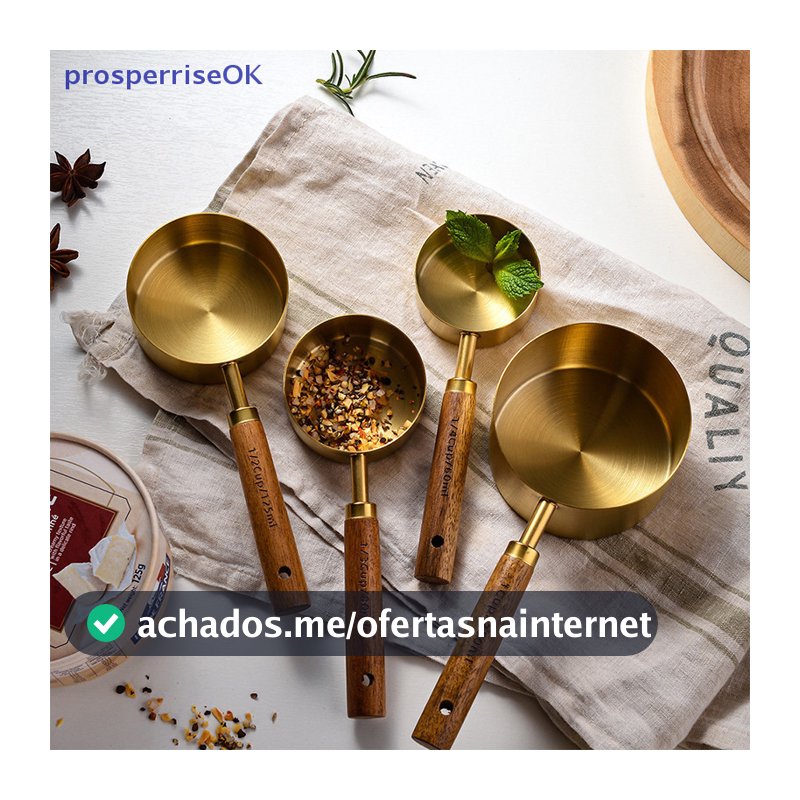 [newpros] 4 Unidades De Alça De Aço Inoxidável Copos Medidores Colheres Ferramentas De Cozimento Balança De Bartender De