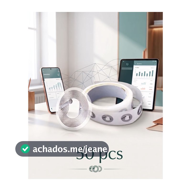 40 Etiquetas NFC Ntag Regravável Leitura 13,56mhz Tag Adesivo RFID