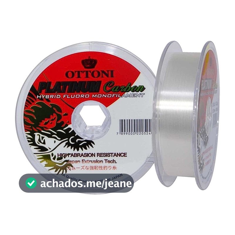 Linha De Pesca Platinum Fluorcarbon Monofilamento Ottoni 100m (Enviamos interligados)