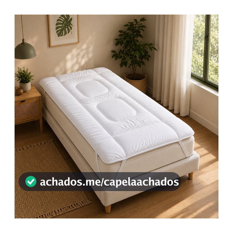 Pillow Top Solteiro 400 Fios com Manta Interna Gramatura 400g