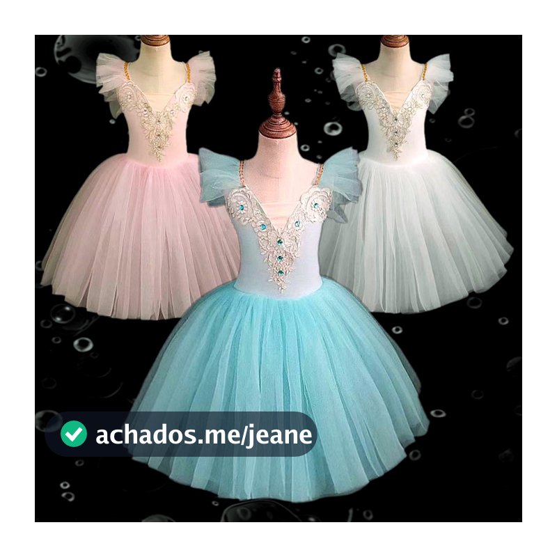 Saia tutu Para De Ballet Infantil Suspensório De Gaze Estilo Princesa Dança Pettiskirt Performance Fantasia De Cos Prática