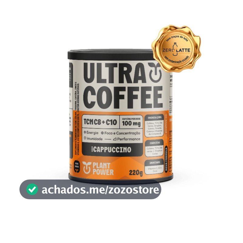 Ultracoffee sabor Cappuccino TCM C8 C10 Plant Power 220g