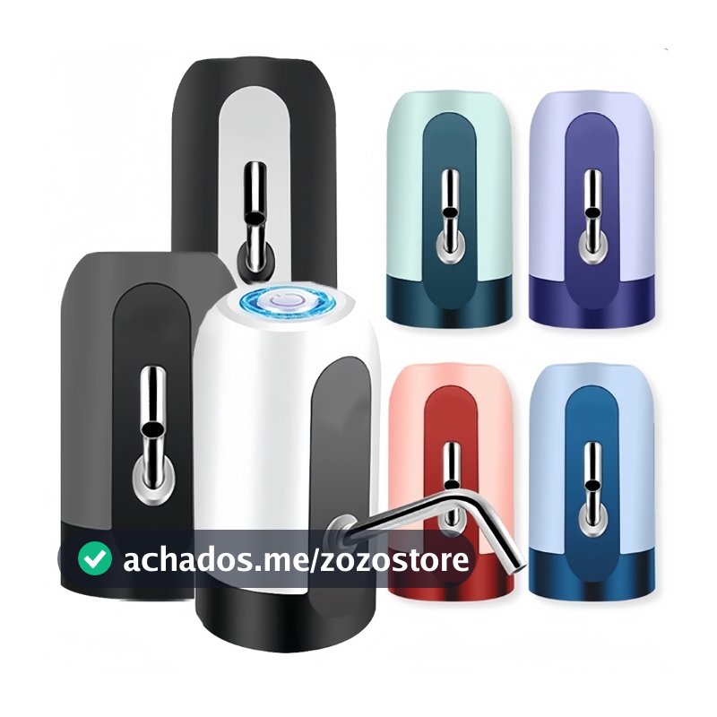 1 Bomba Elétrica Universal D'Água Dispenser Automático Com Carregamento Usb Galão De 20L