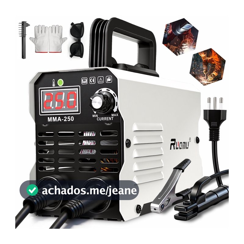 Máquina De Solda Inversora 250A Sem Gás Portátil MMA-250 220V