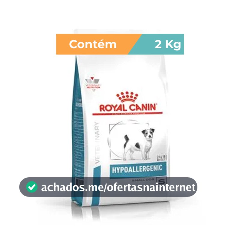 Ração Royal Canin Veterinary Hypoallergenic Small Cães Adultos 2Kg