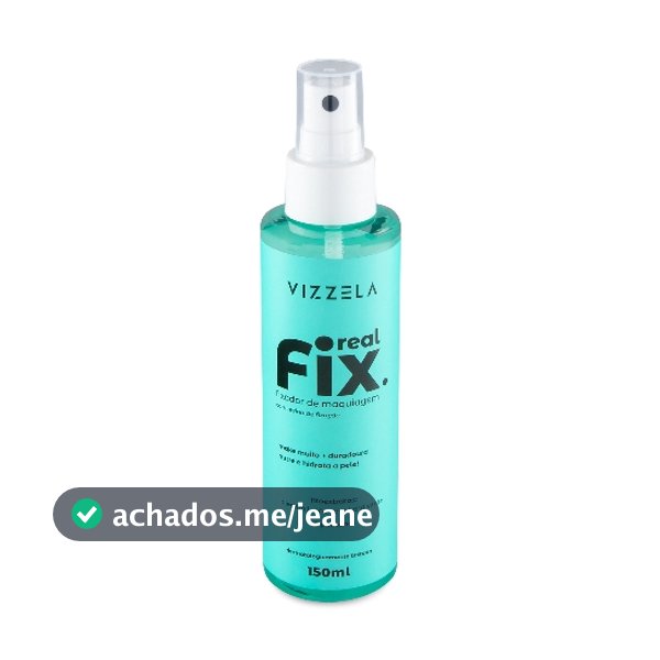 Fixador De Maquiagem Real Fix Spray Longa Duração Acabamento Natural Vegano Original 150ml Vizzela