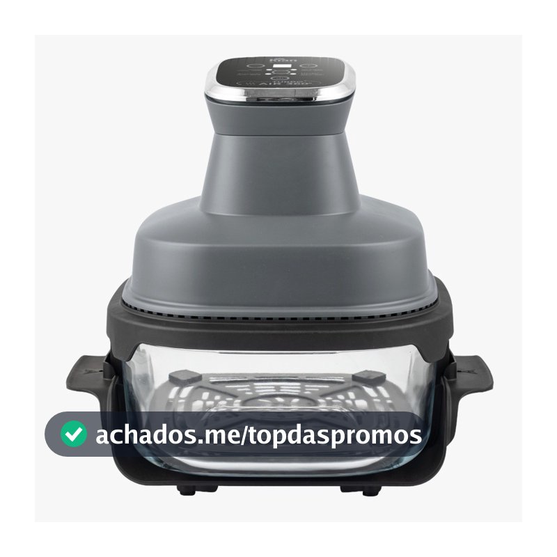 Fritadeira Elétrica 4L com Cesto de Vidro 1500W AFV-101 Air Fryer Travessa de vidro com Tampa Kian