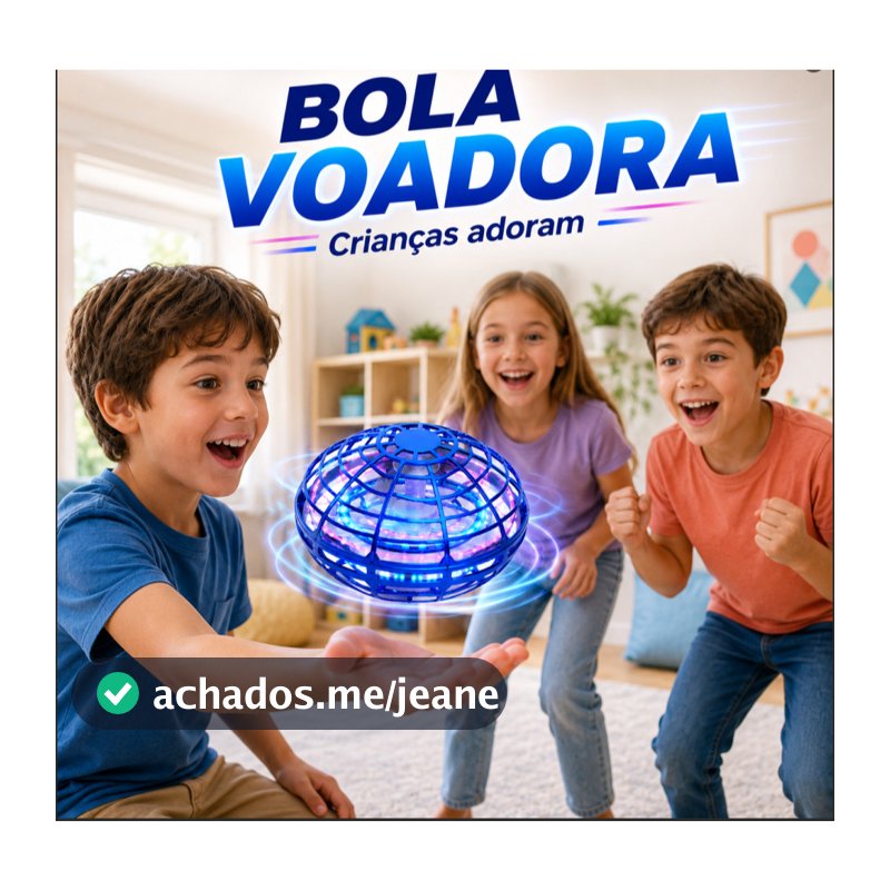 Bola Voadora Spinner LED Boomerang Mini Drone Recarregável Brinquedo Infantil Interativo