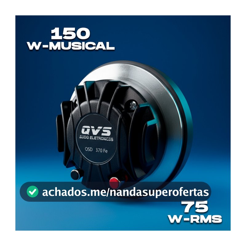 Corneta Driver QVS 370FE 75W Rms Trio Som Automotivo Paredao Bob D305 2 polegadas