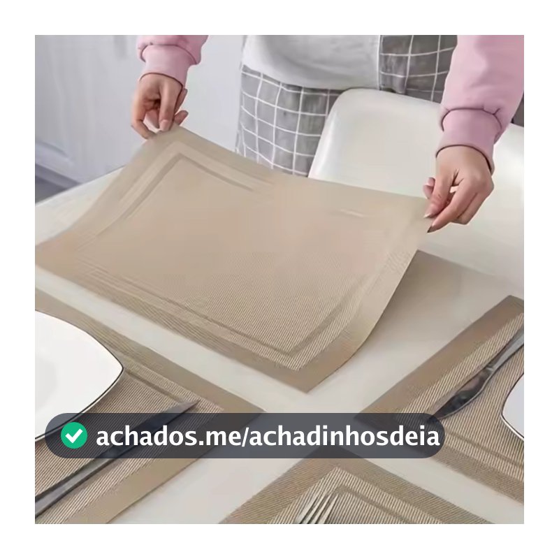 Kit 2/4/6 Peças Jogo Americano Cozinha Jantar Descanso de Prato Mesa Posta Jogo de Mesa