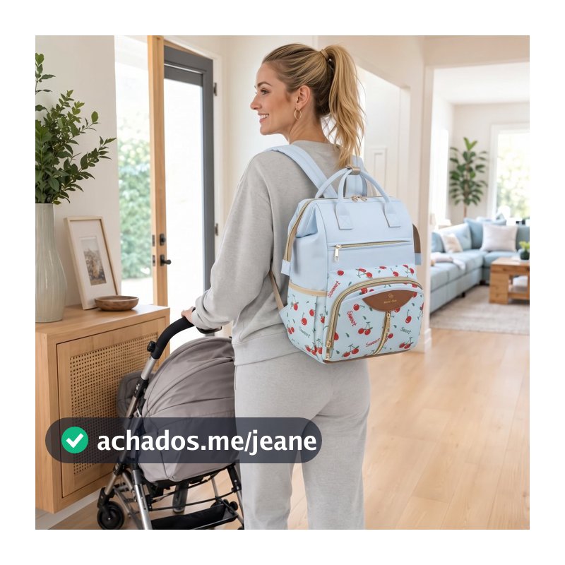 Mochila Multifuncional Para Fraldas De Mamãe , À Prova D'água , Bolsa Maternidade Com Suporte Garrafa , Grande Armazenam