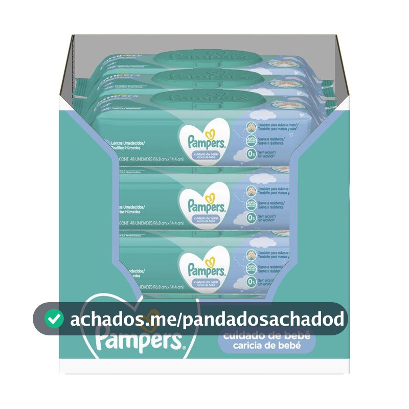 Lenços Umedecidos Pampers Carícia de Bebê 576 unidades