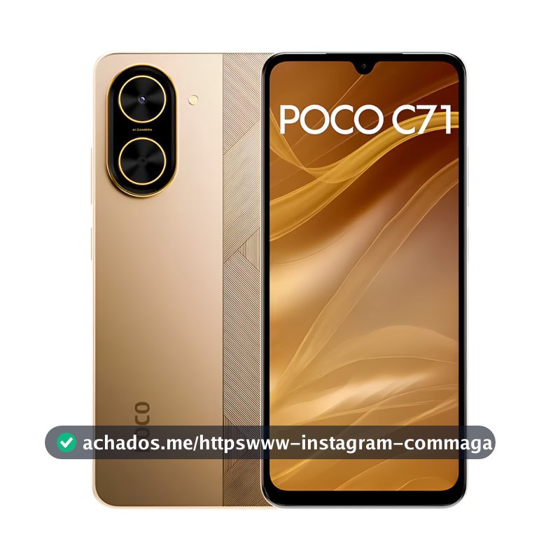 Celular Smartphone Xiaomi Poco C71 128GB / 64GB Dual Sim Global (COM CAPINHA E PELÍCULA DE CORTESIA)