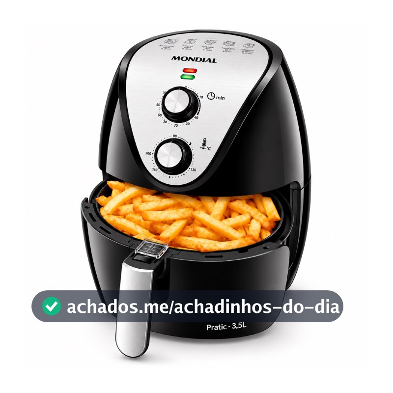 Fritadeira Elétrica Sem Óleo Antiaderente Air Fryer Mondial 3,5L 1500W  AF 30-I