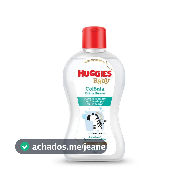 Colônia Huggies para Bebê Extra Suave Hipoalergênica 100 ml