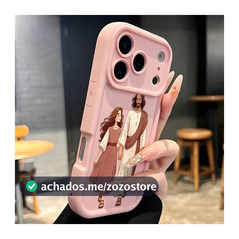 Capa Arte Cristã Capinha Para iPhone 18 17 Air 14 15 16 Plus 11 12 13 Pro Max Resistente a Arranhões Silicone