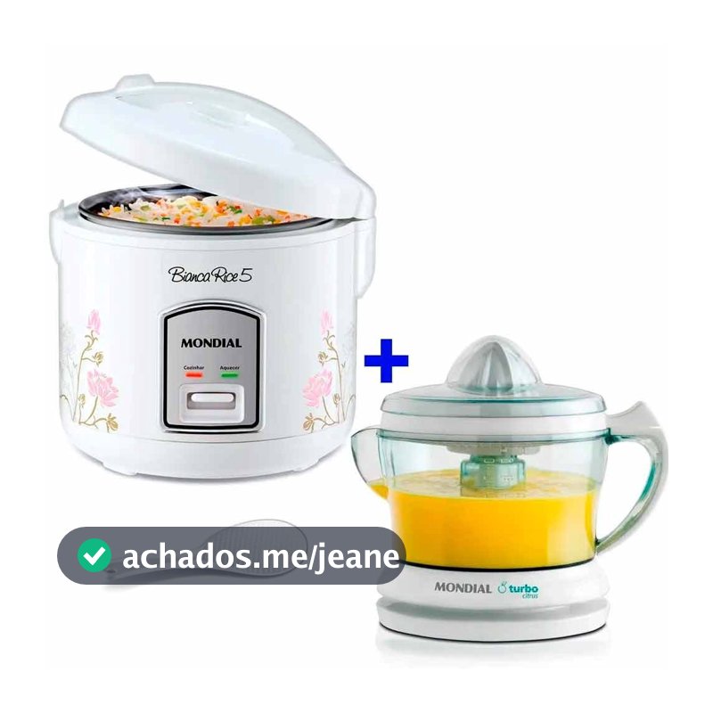KIT Panela elétrica de arroz Bianca Rice NPE-05-5X + Espremedor de frutas E-01 Mondial