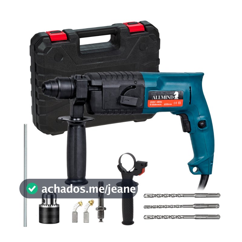 Martelete Furadeira de Impacto Rotativo 5kg Rompedor Demolidor Perfurador 1000w