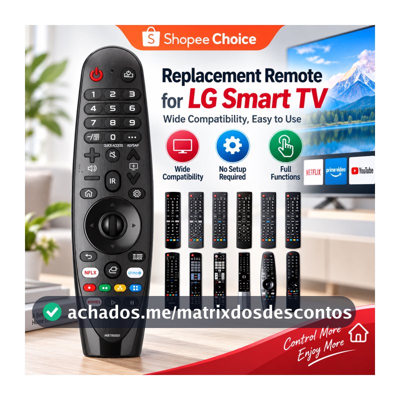 Para TV LG Smart Controle MR20GA - Compatível com modelos de TV LG de 2018 a 2020