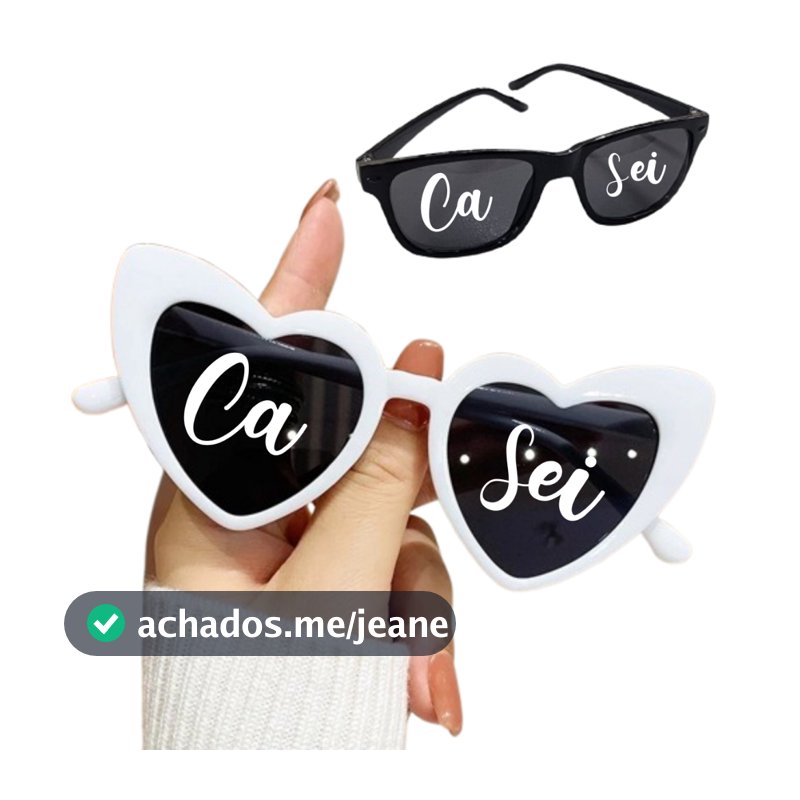 Kit 2 Óculos Coração Casei  Casamento Festa Despedida de Solteiro Coração Retro Noiva Noivo