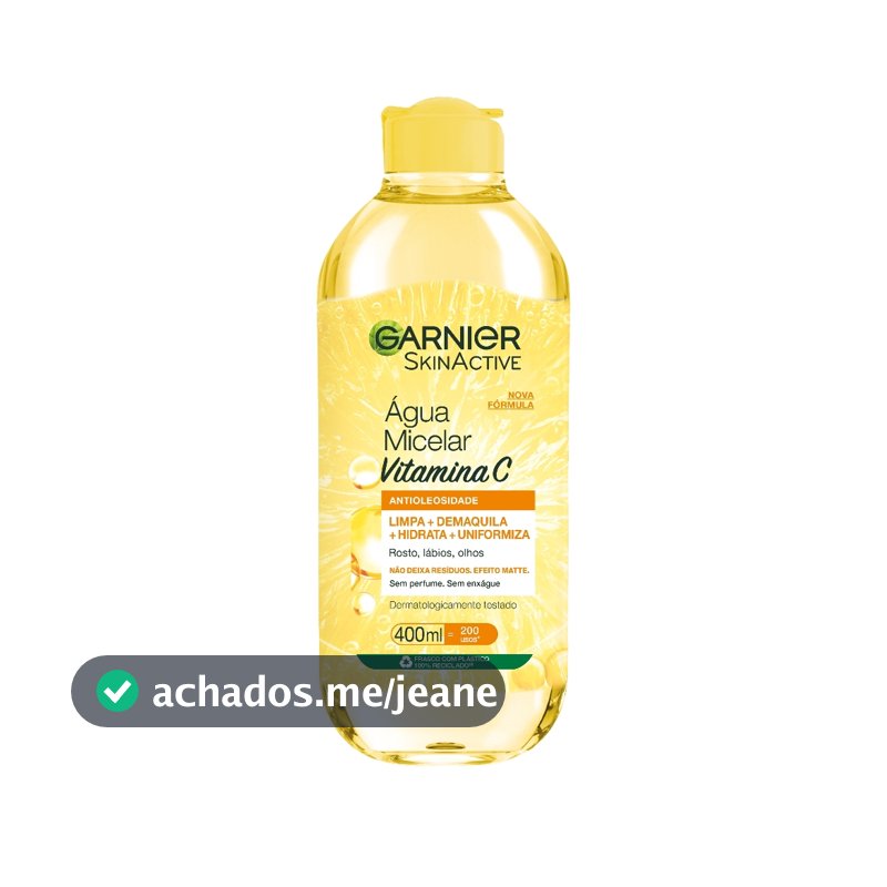 Água Micelar, Antioleosidade com Vitamina C e Efeito Matte, Garnier, Uniform & Matte, 400ml