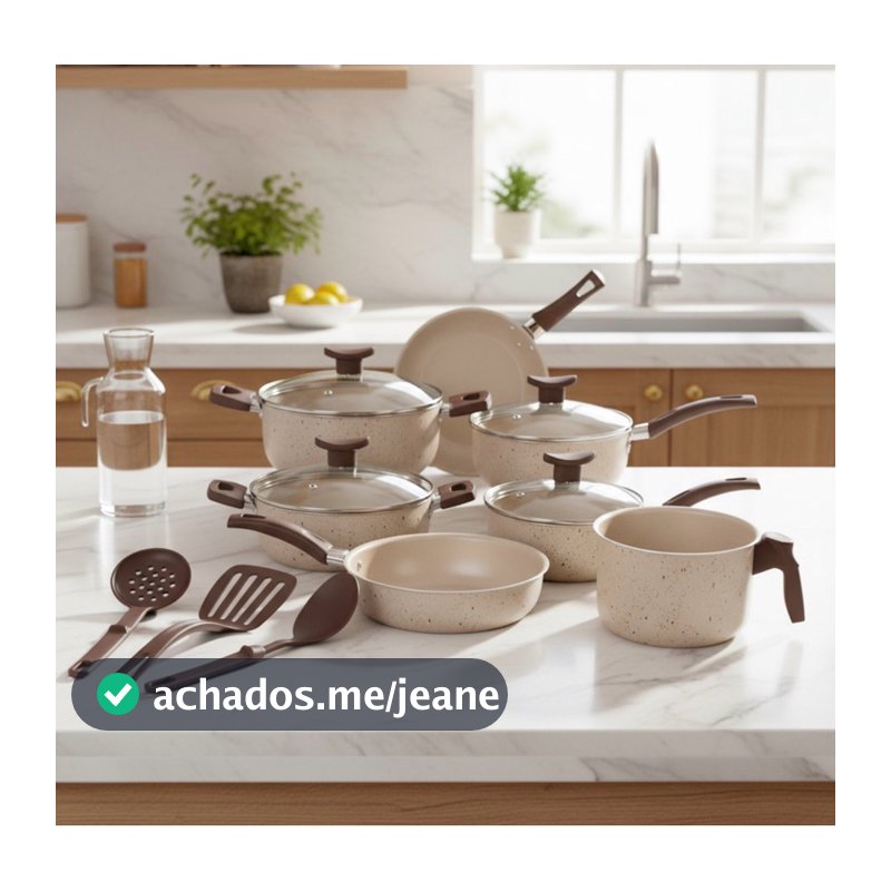 Jogo De Panelas Antiaderente Premium 10 Peças Bianco