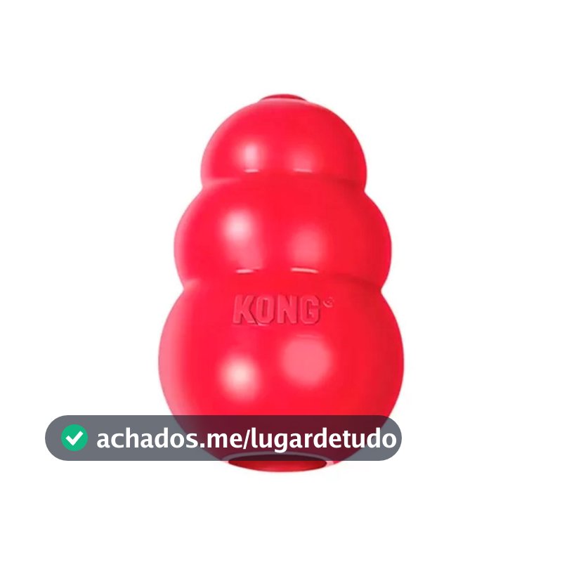 Brinquedo Recheável para Cães Kong Classic Mordedor de Borracha para Cachorro Medium Large Grande