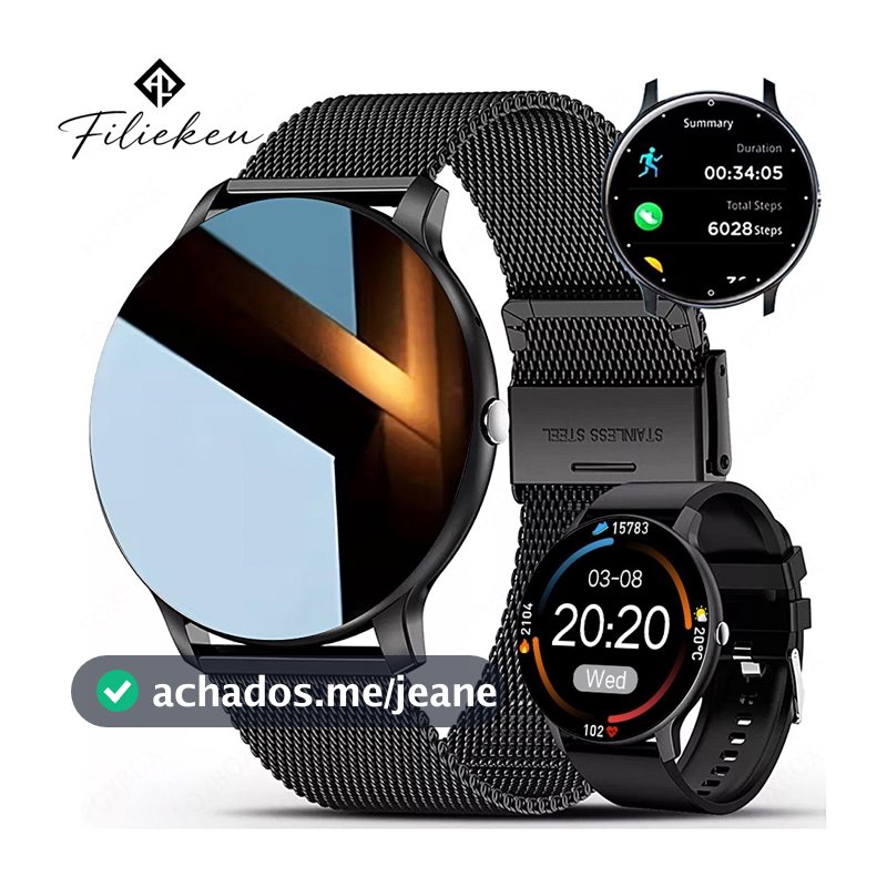 Relógio inteligente à prova d'água com conectividade Bluetooth para monitoramento de saúde Smartwatch tela TFT